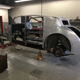 This is chuck, a 1936 Voisin c28, who currently sits as a bare aluminum body and frame, as we slowly piece together and replace all the pieces that go in him.